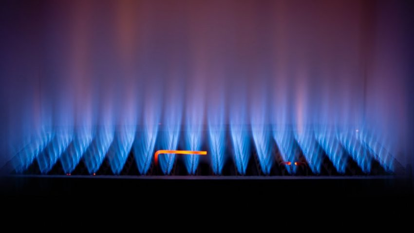 Close-up foto van een ketelvlam. 