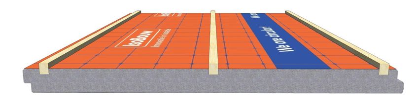 Illustratie van de productsamenstelling van een SlimFix Reno+ renovatieplaat t/m RC 2.5. 