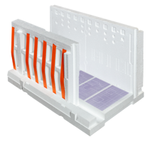 Packshot van PowerKist Duo vorstrandbekisting voor fundering op staal. 