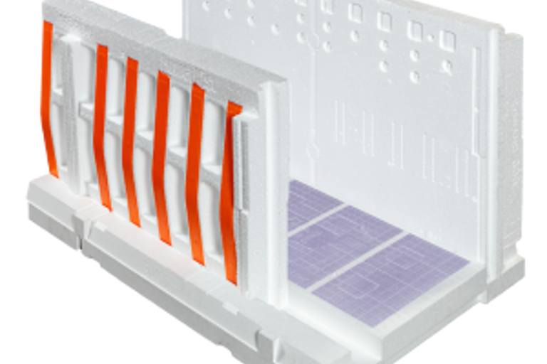 Packshot van PowerKist Duo vorstrandbekisting voor fundering op staal. 