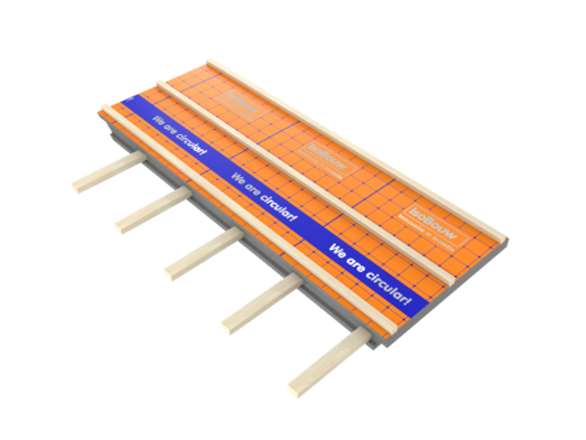 Packshot van SlimFix RenoTwin na-isolatie met een kopgevel-overstekvoorziening.