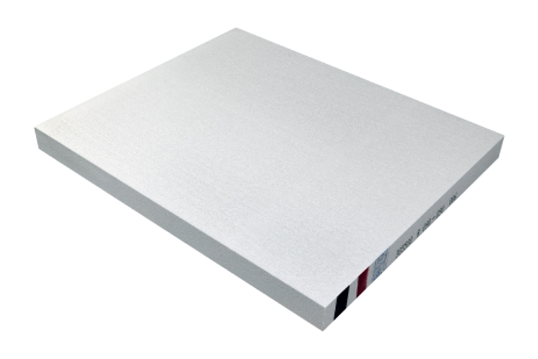 Packshot van een isolatieplaat van witte EPS.