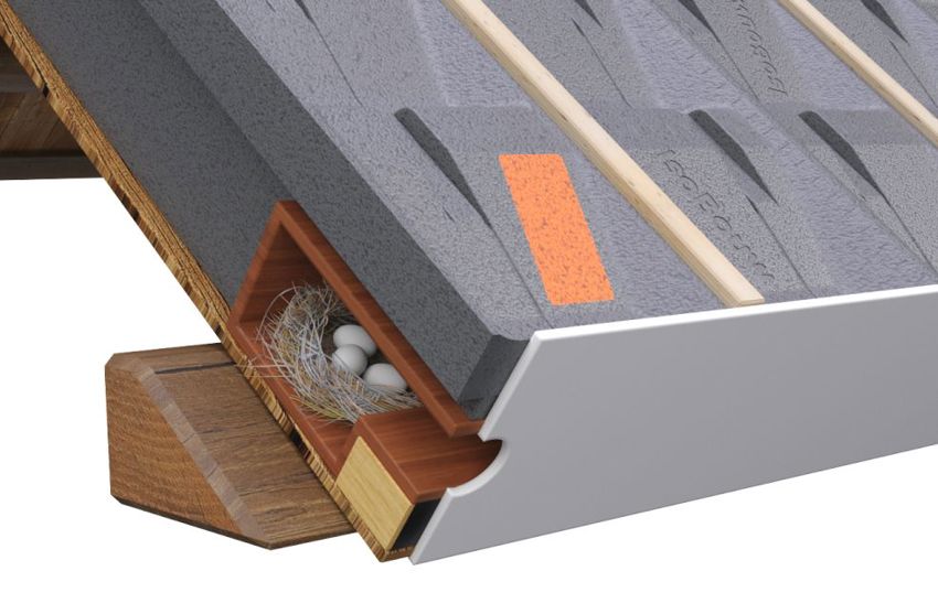 Illustratie van een geïntegreerde nestkast in het SlimFix RenoPro dakelement