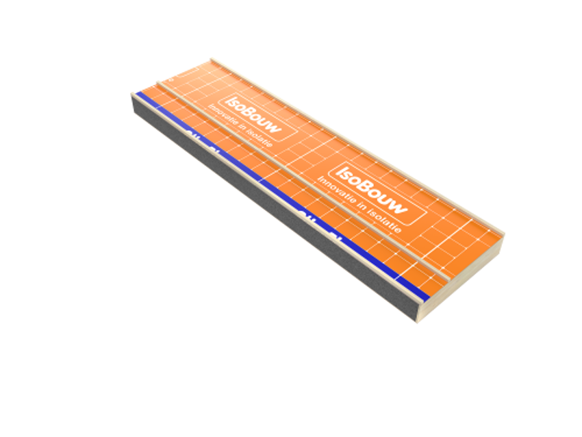 Packshot van een smaller paselement van SlimFix XT dakisolatie. 