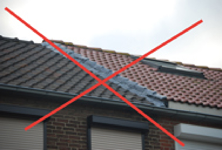 Projectfoto waarbij 2 aangrenzende woningen niet netjes aansluiten op elkaar.