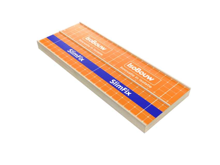 Packshot van een SlimFix XT dakelement met een kopgevelboeiboord. 