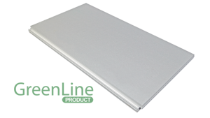 Packshot van de Eco50 Klik-vloerplaat met daarbij het kenmerk GreenLine Product