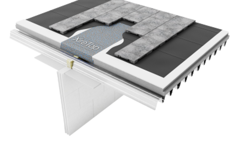 Packshot van XireTop brandveilige isolatie in de toepassing voor WBDBO-detail.