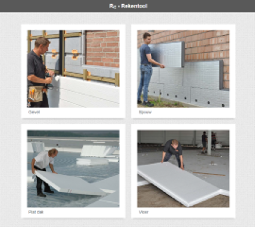 Collage van foto's die genomen zijn op de bouw en diverse bouwdelen bevatten. 